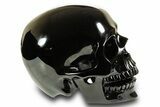 Realistic, Polished Obsidian Skull - Mexico #378721-7